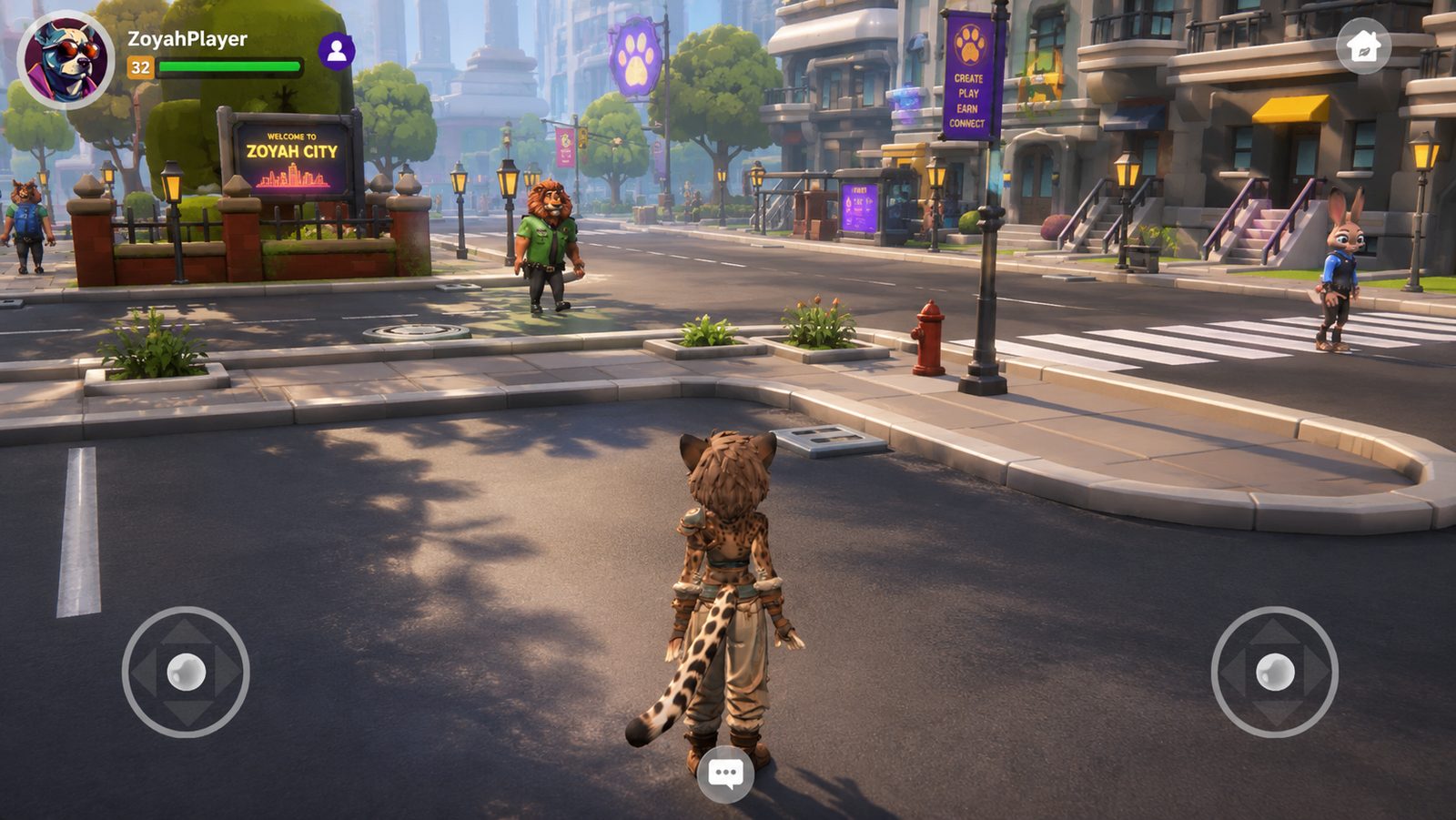 Zoyah City — a living 3D world running on a phone